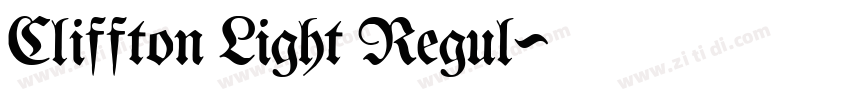 Cliffton Light Regul字体转换